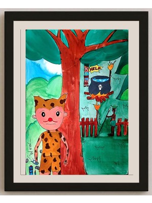 Karikatural Lo Wing Tung 43X30CM Orijinal Karikatür BOD00971