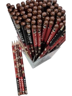Adel Kurşun Kalem Kahve Desenli 2061 000064 (72 Li Paket)