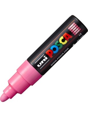 Uni-Ball Posca Su Bazlı Boyama Kalemi 4.5-5.5 Mm Poster Markörü Pembe pc-7m (6 Lı Paket)