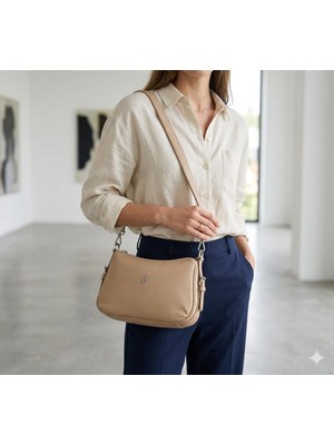 Sosela Kadın Omuz ve Kol Çanta 67-7194 Kum