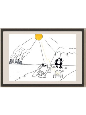 Karikatural Lam Yuk Ki 35X25CM Orijinal Karikatür BOD00974