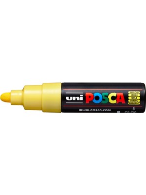 Uni-Ball Markör Boyama Kalemi Posca 4.5-5.5 Su Bazlı Poster Markörü Sarı pc-7m (6 Lı Paket)