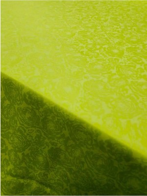 150 En Yeşil Desenli Jakarlı Viskon %70 Viskon Kumaş