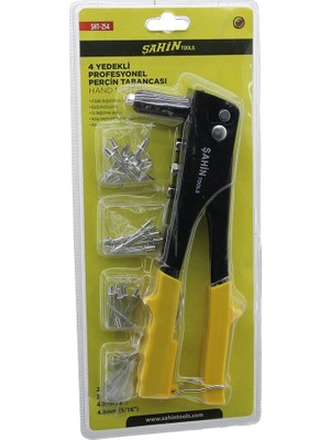 Perçin Tabanca Makine Seti = 4 Boy Uç = 2.4- 3.2 - 4 - 4.8 + 4 Boy Kalınlık x 10PCS=40PCS Iğn