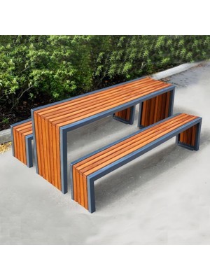 An Dekor Park Bankı Ahşap Takım Bahçe Veranda Takımı