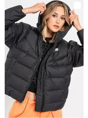 Nike Sportswear Windrunner Storm Fit Kadın Siyah Kapüşonlu Mont DQ5903 Aslan Sport