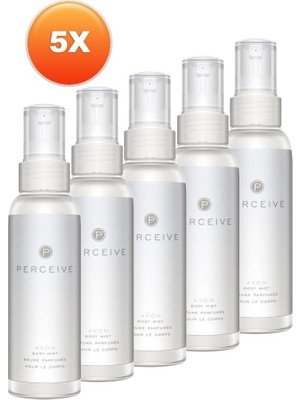 Avon Perceive Kadın Vücut Spreyi Beşli Set Tropikal Çiçek Kokuları ile Ferahlatıcı Hacim