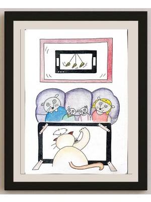 Karikatural Chan Oi Lam 43X30CM Orijinal Karikatür BOD00970