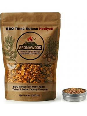 Aroma Wood Grill & Bbq Mangal Için Meşe Talaşı + Defne Özü Tütsüleme Aroması | Doğal Duman Lezzeti