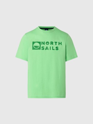 North Sails Regular Fit Bisiklet Yaka Maxi Logo Baskılı Organik Pamuk Tişört