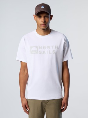 North Sails Regular Fit Bisiklet Yaka Maxi Logo Baskılı Organik Pamuk Tişört