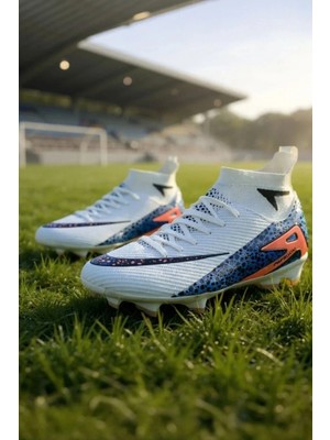 In Step La Liga Airboom Erkek Halı Saha Ayakkabısı - Çim Saha Ayakkabısı Beyaz Krampon - 610