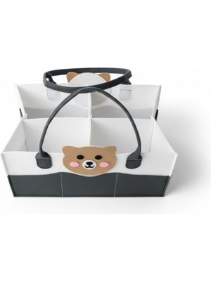 Wellasya Anne Bebek Organizeasyr Çanta Keçe Pratik Çok Gözlü Düzenleyici, Ayıcık Figürlü