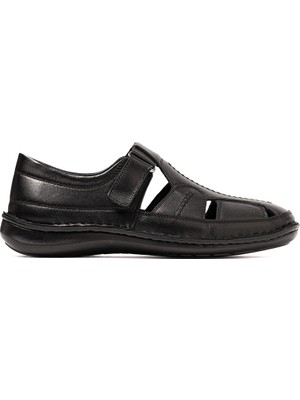 Erkek Sneaker OG-146 John May 101 Siyah Dolaplı Deri