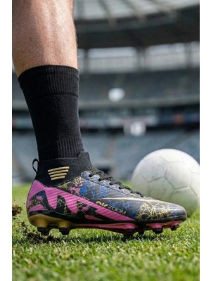 In Step Air Siyah Futbol Akademik Krampon - Kaymaz Taban Halı Saha Ayakkabısı 565