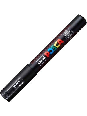 Uni-Ball Markör Boyama Posca Su Bazlı Poster Kalemi 0.7 Mm Siyah Pc-1M (6 Lı Paket)