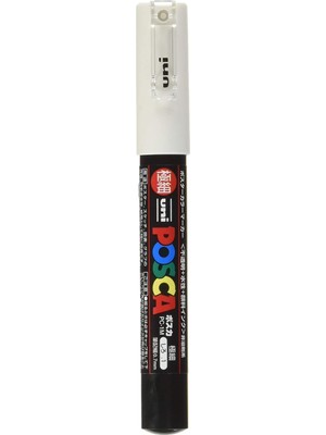 Uni-Ball Markör Boyama Posca Su Bazlı Poster Kalemi 0.7 Mm Beyaz Pc-1M (6 Lı Paket)
