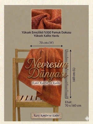CT Stones Nevresim Dünyası Prime Havlu 70X140 Kiremit