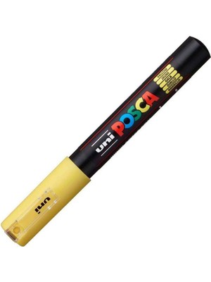 Uni-Ball Posca Su Bazlı Boyama Kalemi 0.7 Poster Markörü 0.7 Mm Sarı pc-1m (6 Lı Paket)