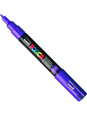 Uni-Ball Pc-1M Markör Boyama Kalemi Posca Su Bazlı Poster 0.7 Mm Mor PC-1M (6 Lı Paket)