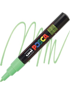 Uni-Ball Posca 0.7 Su Bazlı Poster Boyama Kalemi Markörü Açık Yeşil N Pc-1M (6 Lı Paket)