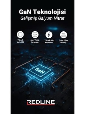 SÜS Redline 35W Gan Type-C ve Usb-A Girisli Hizli Sarj Adaptörü