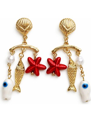 Venüs Design Çelik Balık Charm Küpe