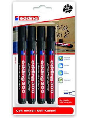 SÜS Edding Turkey ED300B401 Koli Kalemi 4'lü