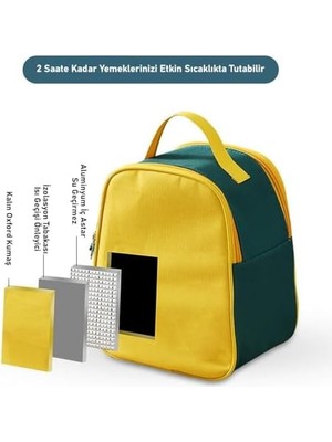 SÜS 3 Gözlü Çelik Termal Çanta Okul, Piknik ve Seyahat Için Taşınabilir Bento Kutusu