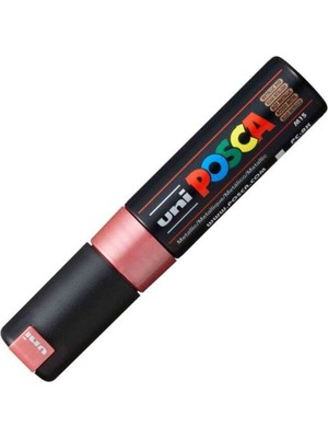 Uni-Ball Posca 8.0 Su Bazlı Boyama Kalemi Markörü Metalik Kırmızı Pc-8K (6 Lı Paket)