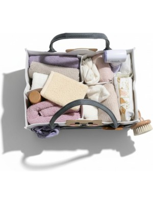 Wellasya Anne Bebek Organizer Çanta Keçe Pratik Çok Gözlü Düzenleyici, Ayıcık Figürlü