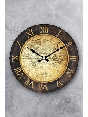 SÜS Dekoratif Gerçek Cam Sessiz Mekanizma Duvar Saati 36 cm MR236