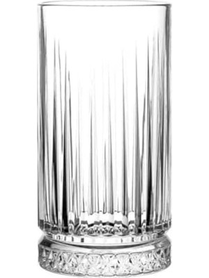 SÜS 6’lı Kristal Desenli Uzun Cam Bardak – Şeffaf Meşrubat Bardağı, Su, Meyve Suyu ve Kokteyl Için Zarif ve Dayanıklı Bardak Seti