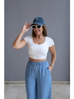 Purple By Banu Beyaz Basic Crop