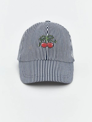 LC Waikiki Lcw Eco Lacivert Kiraz Baskılı Kadın Kep Şapka