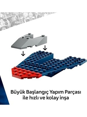 Nisar Store ǀ Kaptan Amerika, Thanos'a Karşı 76319 – 4 Yaş ve Üzeri Süper Kahraman ve Uzay Gemisi Hayranı Çocuklar Için Eğlenceli Oyunlar Sunan Minifigürlü Yapım Seti, Harika Hediye Fikri (107 Parça)