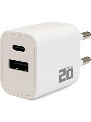 SÜS Redline 20W Gan Type C + USB A Girişli Şarj Seti