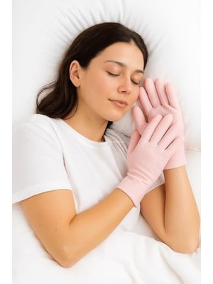 Nisar Store Silikon Spa Eldiven Nemlendirici Yumuşak Eldiven 1 Çift Cilt Bakım Eldiveni Kuru Ellere Özel Nemlendirici Spa Eldiveni Masaj ve Gece Bakım Kullanımı Için Uygun