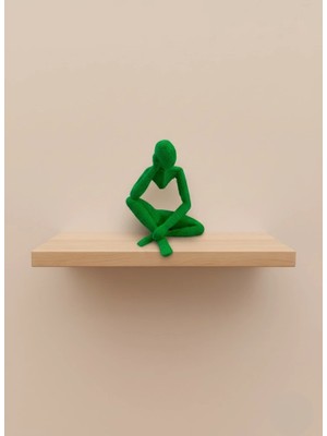 Cansa Minimal Insan Figürü Biblo Yeşil Ev ve Ofis Dekoru