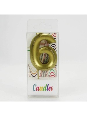 SÜS 6 Altı Rakamlı (Altın) Mum 6.5 cm