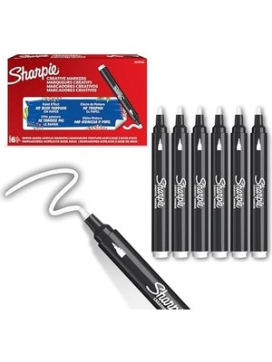 SÜS Akrilik Markör, Yuvarlak Uç, Beyaz