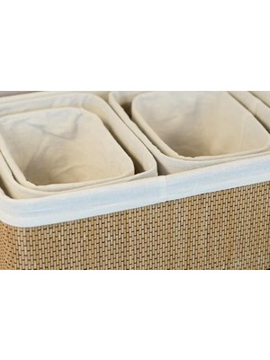 SÜS Paçi Wicker Premium Serisi Dikdörtgen 3'lü Set Organizer