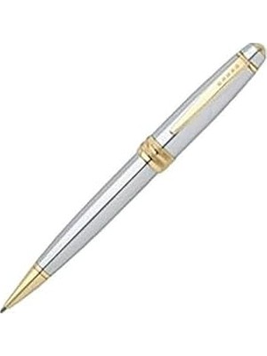 Nisar Store Bailey Medalist Tükenmez Kalem (Döndürme Mekanizması, Yazı Rengi Siyah, Çizgi Kalınlığı M, Birinci Sınıf Hediye Kutusu Dahil) Krom/altın Kaplama