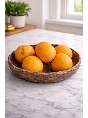 El Yapımı Kırılmaz Dekoratif Oval Tabak