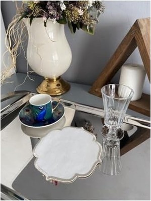 SÜS Linda Mia Home Kokteyl Peçete 6'lı Takım Taş Rengi (Beyaz-Taş)
