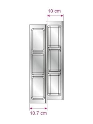 SÜS Mutfak Çekmece Içi Kaşıklık, Üç Bölmeli Modül 16CM x 48CM