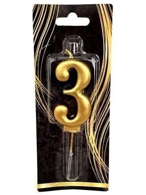 SÜS - 3 Yaş Altın Pasta Mumu