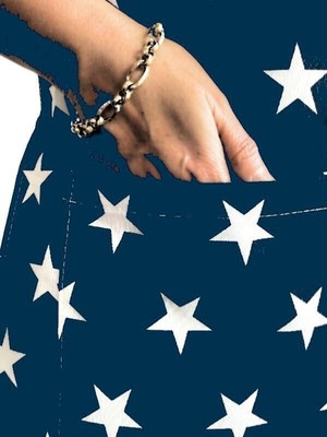 SÜS Cepli Su Geçirmez Mutfak Önlüğü Yıldızlı Mavi