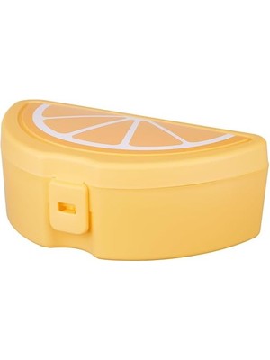 SÜS Okul Için Çatallı Vitamin Beslenme Kabı, Okul Beslenme Kutu ve Çantası, 4 Renk (Limon)