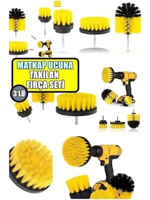 SÜS Zorlu Kirler Için Güçlü Çözüm Matkap Ucuna Takılan 3'lü Fırça Temizlik Seti Ile Profesyonel Sonuçlar